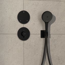 Hansgrohe ShowerSelect Comfort S zawór podtynkowy trójdrożny czarny mat 15558670