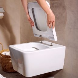 Hansgrohe EluPura Q miska WC z deską wolnoopadającą wisząca bez kołnierza biały połysk 60293450