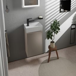 Hansgrohe Xevolos E umywalka 36x25 cm ścienna prostokątna lewa SmartClean biały połysk 61087450
