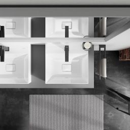 Hansgrohe Xevolos E umywalka 50x48 cm nablatowa prostokątna SmartClean biały 61090450