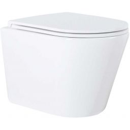 Hagser Otis zestaw miska z deską wisząca bez kołnierza biały HGR90000042