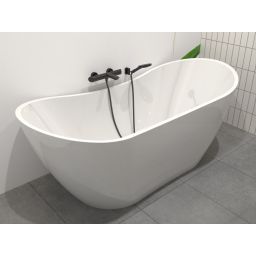 Hagser Clara wanna wolnostojąca 180x80 cm akrylowa owalna biały połysk HGR70000012