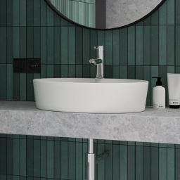 Hagser Elena umywalka 57x41 cm nablatowa owalna biała HGR10000041