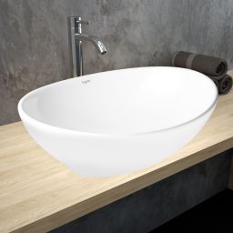 Hagser Agnes umywalka 41x34 cm nablatowa owalna biała HGR10000040