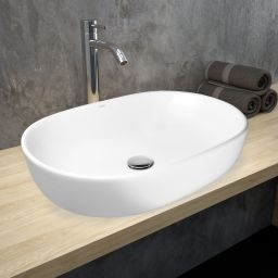 Hagser Adele umywalka 60,5x42,5 cm nablatowa owalna biała HGR40000040