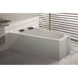 Hoesch Largo wanna narożna 180x140 cm do zabudowy trapezowa lewa biała 3705.010