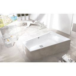 Hoesch Thasos wanna narożna 175x110 cm do zabudowy trapezowa prawa biała 3748.010