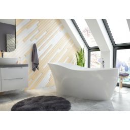 Hoesch Namur Lounge wanna wolnostojąca 190x90 cm owalna biała mat 4493.013305