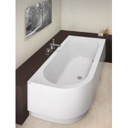 Hoesch Happy D. wanna narożna 180x80 cm termoformowana z obudową prawa biała 6487.010