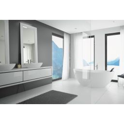 Hoesch Namur umywalka 70x40 cm nablatowa owalna biała mat 4412.013