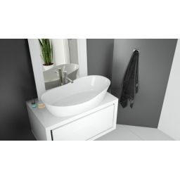 Hoesch Namur Lounge umywalka 60x35 cm nablatowa owalna biała mat 4421.013