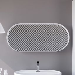 HoM Akasaka lustro 60x120 cm rama stalowa biały A-60x120-W50x4