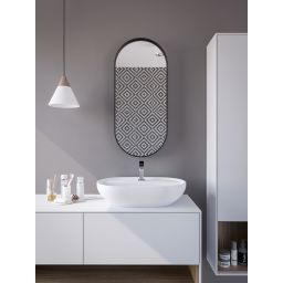 HoM Akasaka lustro 60x120 cm rama stalowa czarny A60x120BLC50x4