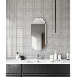 HoM Akasaka lustro 60x120 cm rama stalowa biały A-60x120-W50x4