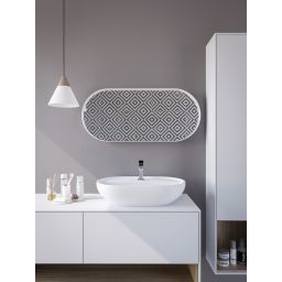 HoM Akasaka lustro 60x120 cm rama stalowa biały A-60x120-W50x4