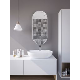 HoM Akasaka lustro 60x120 cm rama stalowa biały A-60x120-W50x4