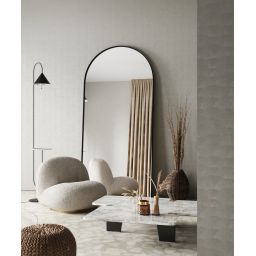 HoM Laval lustro 80x140 cm rama stalowa czarny L-80x140-BLC50x4