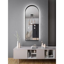 HoM Laval lustro 80x140 cm rama stalowa czarny L-80x140-BLC50x4ON