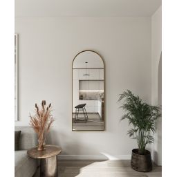 HoM Laval lustro 80x140 cm rama stalowa złoty L-80x140-GO50x4