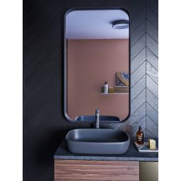 HoM Musum lustro 40x80 cm rama stalowa czarny M-40x80-BLC50x4