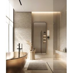 HoM Musum lustro 40x80 cm rama stalowa złoty M-40x80-GO50x4