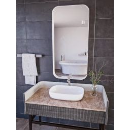 HoM Musum lustro 40x80 cm rama stalowa złoty M-40x80-GO50x4