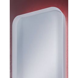 HoM Musum lustro 40x80 cm rama stalowa biały M-40x80-W50x4ON