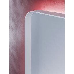 HoM Musum lustro 40x80 cm rama stalowa biały M-40x80-W50x4ON