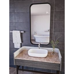 HoM Musum lustro 60x120 cm rama stalowa biały M-60x120-W50x4