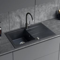 iceBerg Focus zlewozmywak granitowy 76x44 cm onyx ZFS1411