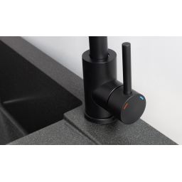 iceBerg San zlewozmywak z baterią czarny/czarny ZZB1411BB