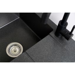 iceBerg San zlewozmywak z baterią czarny/czarny ZZB1411BB