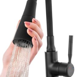 Invena Pogo Plus bateria kuchenna stojąca czarny mat BZ-80-P04