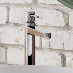 Invena Glamour bateria umywalkowa stojąca wysoka chrom BU-02-W01