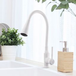 Invena Pogo Plus bateria kuchenna z elastyczną wylewką biała BZ-80-P02