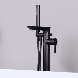 Invena Glamour bateria wannowo-prysznicowa wolnostojąca czarny mat BW-02-W04