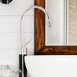 Invena Gabro bateria umywalkowa stojąca czarny/chrom BU-33-W08