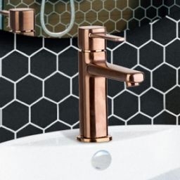 Invena Glamour bateria umywalkowa stojąca miedź BU-02-0149