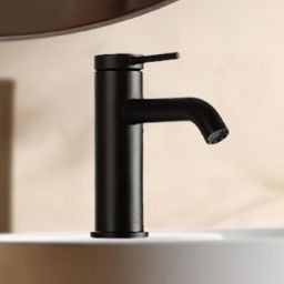 Invena Kalitea bateria umywalkowa stojąca czarny BU72004