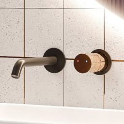 Invena Moonlight bateria umywalkowa podtynkowa czarny/gold rose BP-77-U14