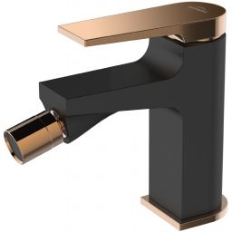 Invena Midnight Trend bateria bidetowa stojąca czarny mat/różowe złoto BB-35-014