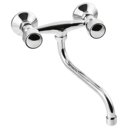 Invena Modena bateria kuchenna ścienna chrom BC-12-F0S