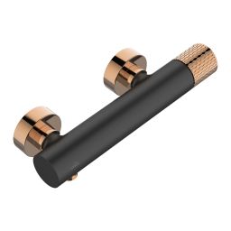 Invena Moonlight bateria prysznicowa ścienna czarny/różowe złoto BN77014