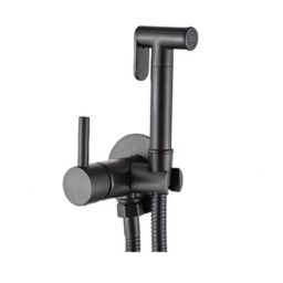 Invena bateria bidetowa z zestawem prysznicowym podtynkowa czarna BP-00-B04