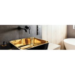 Invena Glamour bateria umywalkowa podtynkowa czarny mat BP-02-U04