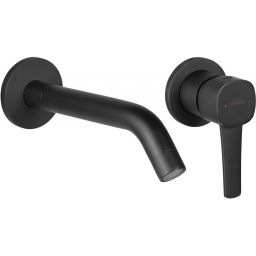 Invena Glamour bateria umywalkowa podtynkowa czarny mat BP-02-U04