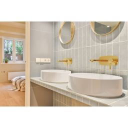 Invena Glamour Trend bateria umywalkowa podtynkowa złota BP-02-U09