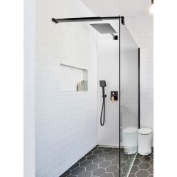 Invena Midnight bateria wannowo-prysznicowa podtynkowa czarny mat/różowe złoto BP-35-002