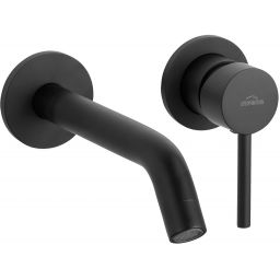 Invena Dafni bateria umywalkowa podtynkowa kompletna czarny mat BP-88-U04