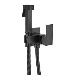 Invena bateria bidetowa z zestawem prysznicowym podtynkowa czarna BP-K0-B04